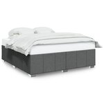 vidaXL Cadre de lit sans matelas gris foncé 180x200 cm tissu