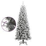 vidaXL Sapin de Noël artificiel avec neige floquée 180 cm PVC et PE