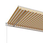 vidaXL Auvent rétractable automatique 600x350 cm Jaune et blanc
