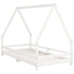 vidaXL Cadre de lit pour enfants blanc 90x190 cm bois de pin massif