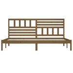 vidaXL Cadre de lit sans matelas marron miel bois pin massif 200x200cm