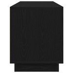 vidaXL Meuble TV avec lumières LED chêne noir 160 5x41x50 cm