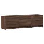 vidaXL Meuble TV avec LED 140 x 34 x 40 cm Chêne brun