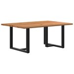 vidaXL Table à manger marron clair bois de chêne massif rectangulaire