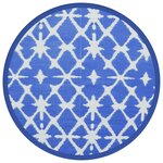 vidaXL Tapis d'extérieur ARAKIL bleu et blanc Ø200 cm PP