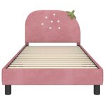 vidaXL Cadre de lit pour enfants avec tête de lit Rose 90 x 200 cm