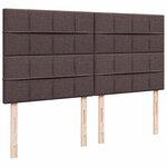 vidaXL Sommier à lattes de lit avec matelas Marron foncé 180x200 cm