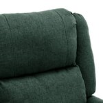 vidaXL Fauteuil inclinable Vert foncé Tissu