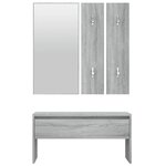 vidaXL Ensemble de meubles de couloir Sonoma gris Bois d'ingénierie