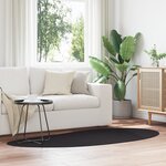vidaXL Tapis Noir 100x200 cm Polyester Antidérapant