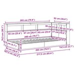 vidaXL Lit bibliothèque Blanc 90x200 cm en bois aggloméré