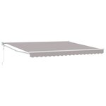 Auvent rétractable automatique vidaXL gris 400x300 cm