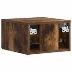 vidaXL Table d'appoint murale 2 pc Chêne fumé 34 5 x 33 x 20 cm