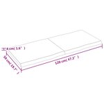 vidaXL Dessus de table bois massif traité bordure assortie