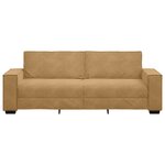 vidaXL Canapé à 3 places Marron 180 cm Velours