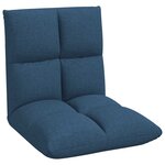vidaXL Fauteuil de sol ajustable Bleu Tissu
