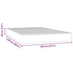 vidaXL Matelas de lit à ressorts ensachés 120x220x20 cm velours
