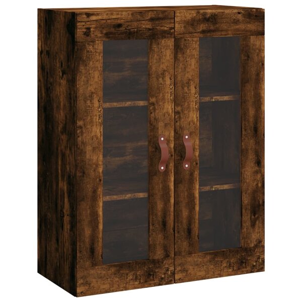 vidaXL Armoire murale chêne fumé 69 5x34x90 cm