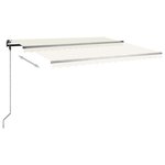 vidaXL Auvent manuel rétractable sur pied 450x350 cm Crème