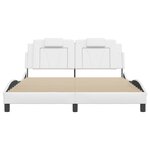 vidaXL Cadre de lit avec LED sans matelas blanc 160x200 cm
