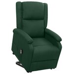 vidaXL Fauteuil Vert foncé Tissu