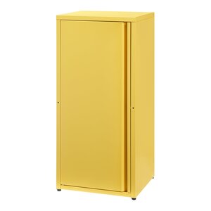 Armoire étagère meuble de rangement 88 x 40 x 35 cm métallique acier jaune 03_0008905