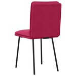 vidaXL Chaises à manger lot de 2 Rouge bordeaux Velours