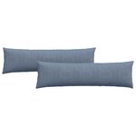 vidaXL Coussins de canapé 2 Pièces Bleu 145 x 40 cm