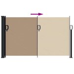 vidaXL Auvent latéral rétractable taupe 120x600 cm