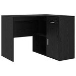 vidaXL Bureau d'angle en chêne noir 102x88x75 cm en bois d'ingénierie