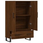vidaXL Buffet haut chêne marron 69 5x31x115 cm bois d'ingénierie