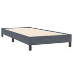 vidaXL Sommier à lattes de lit et matelas et LED gris foncé 90x220 cm velours