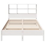 vidaXL Lit bibliothèque sans matelas blanc 120x190 cm bois pin massif