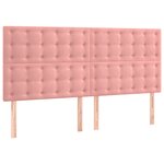 vidaXL Sommier à lattes de lit avec matelas Rose 160x200 cm Velours