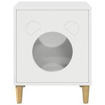 vidaXL Maison pour chat Blanc Brillant 42 5 x 40 x 53 cm