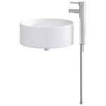 vidaXL Lavabo de salle de bains Chrome 40 5 x 40 5 x 15 5 cm métal
