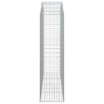 vidaXL Panier de gabions arqué 200x50x180/200 cm Fer galvanisé
