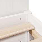 vidaXL Lit bibliothèque sans matelas blanc 120x200 cm bois pin massif
