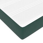 vidaXL Cadre de lit avec matelas Vert foncé 90 x 200 cm tissu