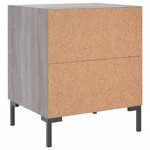 vidaXL Tables de chevet 2 Pièces sonoma gris 40x35x47 5 cm