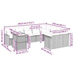 vidaXL Salon de jardin avec coussins 10 Pièces beige résine tressée