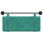 vidaXL Tête de lit suspendue Turquoise Velours