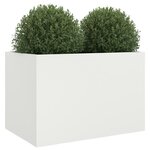 vidaXL Jardinière blanc 62x47x46 cm acier laminé à froid