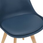 Lot de 6 chaises de salle à manger similicuir hêtre bleu 03_0006779