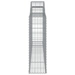 vidaXL Paniers à gabions arqués 4 Pièces 300x30x100/120 cm fer galvanisé