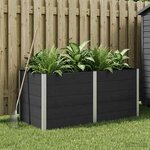vidaXL Jardinière surélevée Noir 200 x 100 x 91 cm WPC et Aluminium