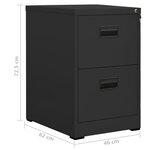 vidaXL Classeur Anthracite 46x62x72 5 cm Acier