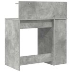 vidaXL Bureau avec rangement Gris béton 90 x 48 x 101 5 cm