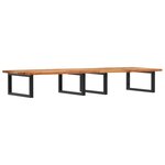 vidaXL Étagère de vasque murale acier et bois massif d'acacia