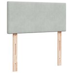 vidaXL Cadre de lit ottoman avec matelas gris clair 80x200 cm velours